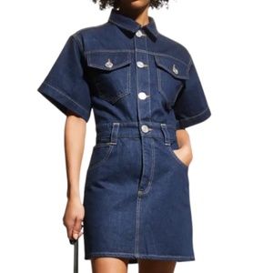 Frame Oversized Denim Shirt Dress